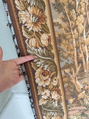 5.7ftx4.6ft Vintage Tapestry Wall Hanging French Landscape Scene JP Label Earth