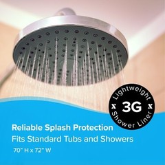 Clear Mildew Resistant Lightweight PEVA Shower Curtain Liner (70″ x 72″)