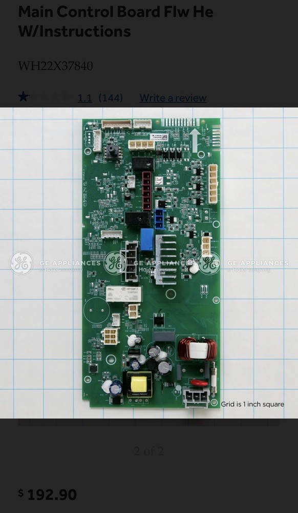 WH22X37840 NEW UNOPENED GE GENUINE Main Control Board Front Load Washer