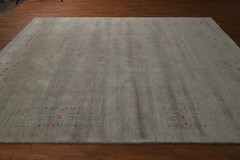 Gray Tribal Indian Area Rug 8×10 Hand-knotted Wool Oriental Carpet for Any Room