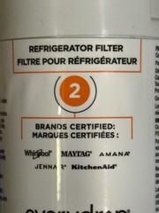 EveryDrop Water Filter EDR2RXD1 For Jenn-Air JIF360NNBRH Upright Freezer RA175