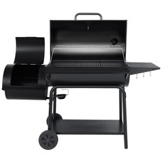 Royal Gourmet Charcoal Barrel Grill with Offset Smoker Large Event Outdoor Camp