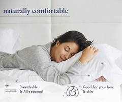 100% Egyptian Cotton Pillow Protectors with Zipper 2Pack Standard Queen King