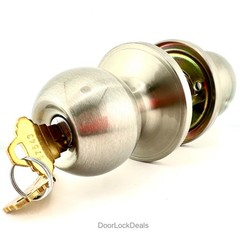 Schlage Corona Satin Nickel 619 J54 Entry J54CNA619 Exterior Keyed Door Lock