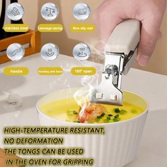 Non-slip Hot Bowl Gripper Anti Scald Bowl Tongs Household Plate Clamp Pan Lot