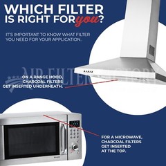 Compatible GE WB02X10700 Replacement Combo Carbon Grease Dish Range Hood Filter