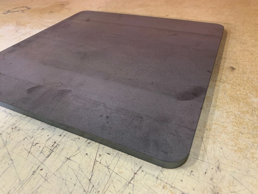 1/4″ Steel Pizza Baking Plate, 1/4″ x 16″ x 16″, Rounded Corners .25″, A36 Steel