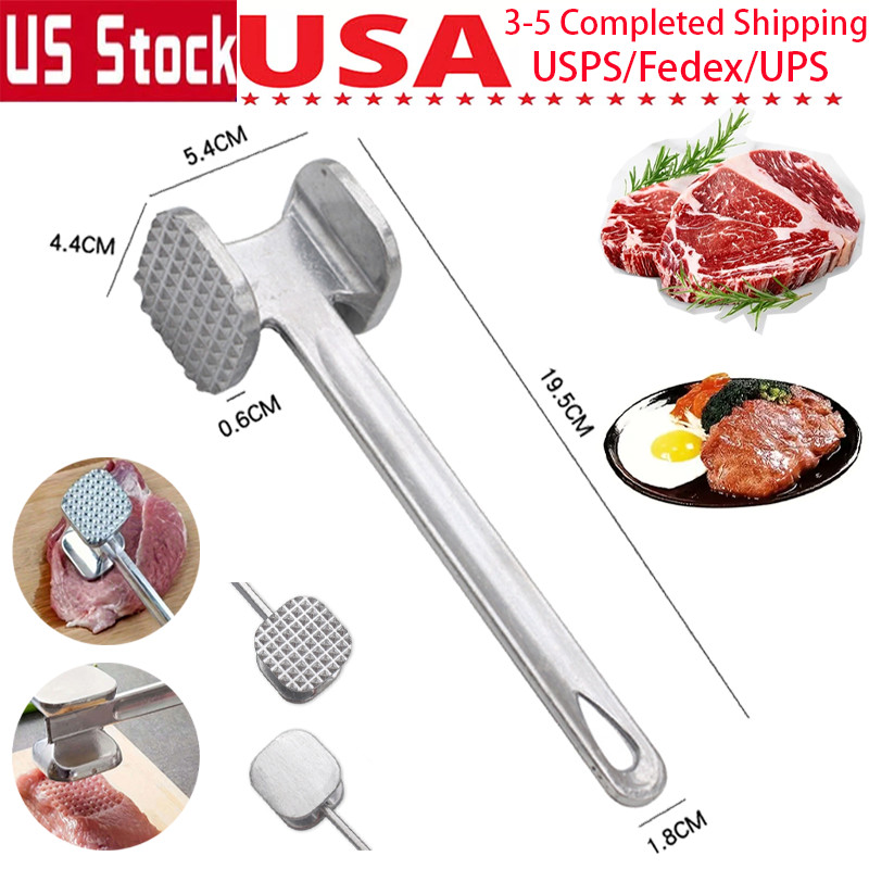 7.68In Double Side Beaf Steak Mallet Meat Tenderizer Hammer Kitchen Pounder Tool