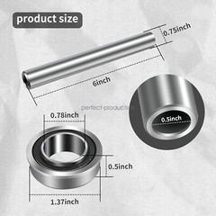 2*Stainless Steel Front Axle & Bearing Conversion Z242 246 248 254 6″Sleeve