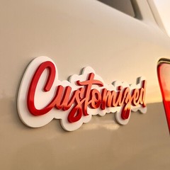 Customized Car Acrylic Emblem Badge MULTI COLOR Customized Text Names