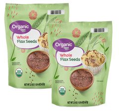 (Sale!) Great Value Organic Whole Flax Seed, 22 oz – Pack of 2
