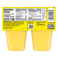Snack Pack Lemon Pudding, 3.25 oz Pudding Cups, 4 Count