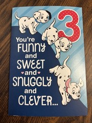 Disney 3rd Birthday You’re 3 Years Old 101 Dalmatians Dog Hallmark Greeting Card