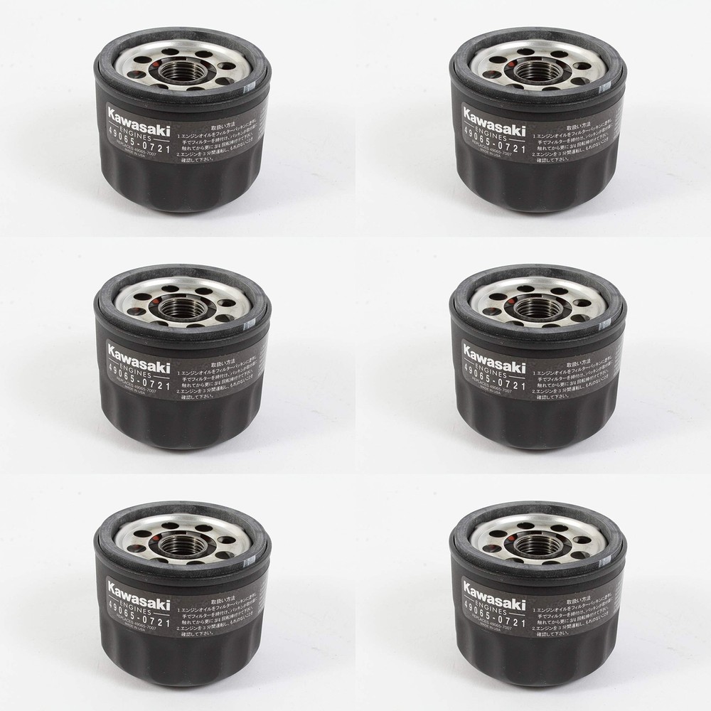 Kawasaki 6 Pack Genuine 49065-0721 Oil Filter OEM Replaces 49065-7007