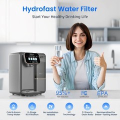 Hydrofast C100 Countertop Reverse Osmosis Water Filter System,6 Stage Filtration