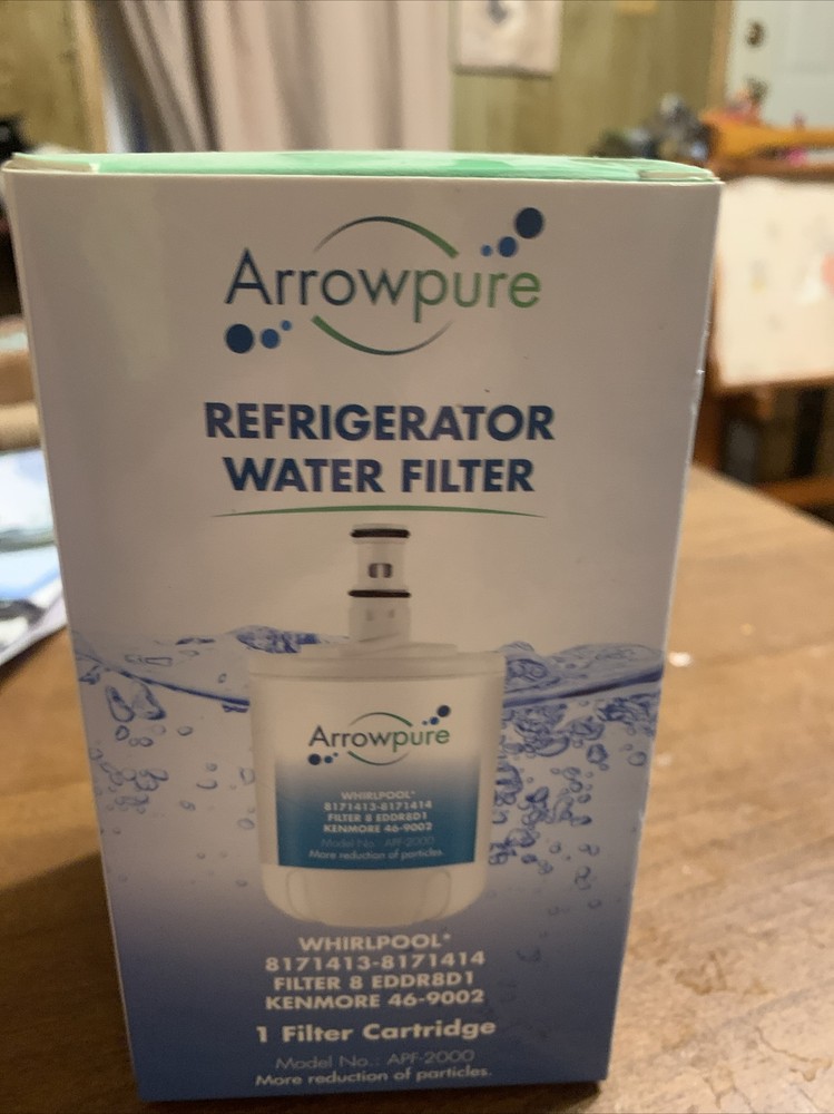 NIB Arrowpure Refrigerator Water Filter/Whirlpool/8171413/8171414/Attaches Insid