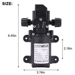 Water Pump 12V High Pressure Self Priming Sprayer 130PSI Diaphragm Auto Switch