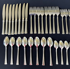 44 x MIKASA Harmony Stainless Steel Flatware 18/10 Vietnam Knife Fork Spoon Mint
