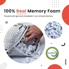 Shredded Gel Memory Foam Fill Refill for Cushions Bean Bags Pillows Dog Pet Bed