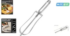 Professional Stainless Steel Peeler – Ergonomic Swivel Blade Design for Easy …