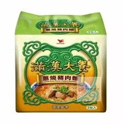 (各3包/共12包) NEW TAIWAN UNI-PRESIDENT INSTANT NOODLE 統一 滿漢大餐 蔥燒/珍味牛肉麵/麻辣鍋牛肉麵/蔥燒豬肉麵