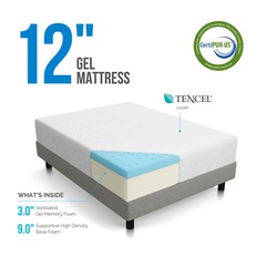 LUCID 6, 8, 10, and 12 Inch Gel Memory Foam Mattress – Twin Full Queen and King