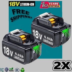 2Pack For Makita 18V Battery 8.0AH Li-Ion BL1830 BL1850 BL1840 BL1860B LXT Tools