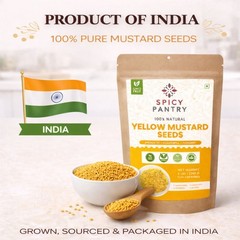 Yellow Mustard Seeds Whole – 100% Pure Natural Indian Spice – 2 LBS