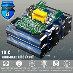 2 PCS 6.0Ah 18V Lithium Battery For Makita LXT BL1850 BL1830 BL1860 With Charger