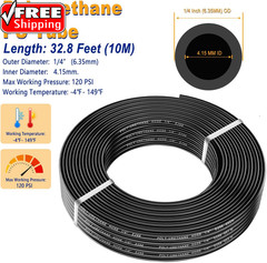 Air Line Tubing Kit,1/4″ Air Hose,1/4″ (6.35MM) OD 32.8FT Polyurethane PU Air Ho