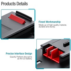 2 Pack 18V 3.0Ah For Black and Decker HPB18 18 Volt Battery HPB18-OPE 244760-00A