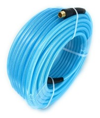 1/4″ X 50′ Air Hose 50 FT Flexible Braid Roofing Clear Blue PVC NPT 300 PSI