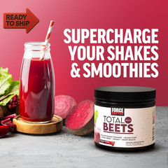 Total Beets Superfood Beet Root Powder with Nitrates to Support Circulation, Bl