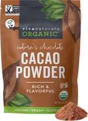 Organic Cacao Powder, 8 Oz – Unsweetened Cocoa Powder with Rich Dark Chocolate F