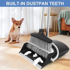Broom and Dustpan Set Lightweight Upright Lobby Broom and Dust Pan Combo