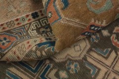 Vintage Geometric Traditional Area Rug 5×6 Hand-knotted Wool Carpet for Any Room