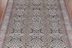 Hand-Knotted Turkish Wool Rug 9×12 Geometric Traditional Style for Any Room