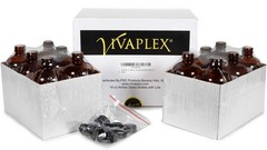 12 Amber 16 oz Glass Bottles with Lids