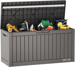 60 Gallon and 31 Gallon Deck Boxes, Outdoor Storage Boxes with Padlock for Patio