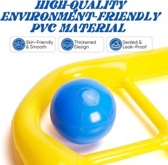 Inflatable Pool Tic-Tac-Toe Game Set with 10 Balls for Adults Kids Teens