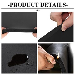 Adhesive Neoprene Foam Sheet Roll 12x59x1/8in Closed Cell Padding Black