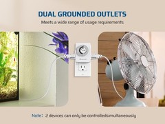 DEWENWILS Indoor Outlet Timer 2 Pack, 24Hr Programmable, 1875W,Grow Light & Lamp