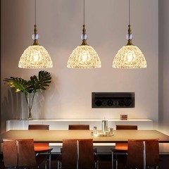 Modern Glass Pendant Light 7.68 in Dome Light Fixture with Clear 1pack Bronze