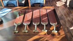 5 ceiling fan blades (slightly used) as shown (ONLY SELLING BLADES)