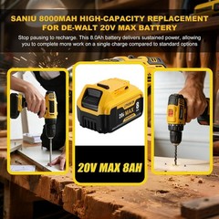 2Pack For DeWalt 20V 20 Volt Max XR 12.0AH Lithium Battery DCB206-2 / Charger