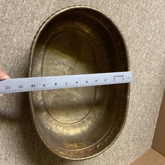 Vintage Brass Indoor Oval Planter 15” Long 6” Tall 10.25” Wide Big & Beautiful