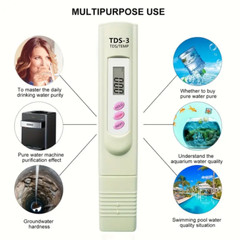 Handheld Water Quality Hardness Purity Digital LCD Meter 0-9990 PPM TDS TDS-3