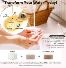 Bathroom Sink Filter NSF Certified Removes Fine Impurities (1 Refill Only No Box