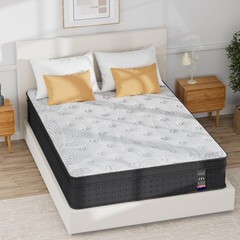14″ Cal King Mattress Hybrid Spring Medium Firm Gel Memory Foam Bed in a Box