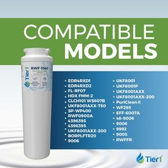 Fits Maytag UKF8001 EDR4RXD1 Filter 4 Comparable Water Filter 4 Pack by Tier1